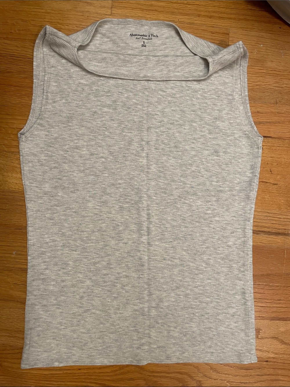 Abercrombie & Fitch Light Gray Boatneck Ribbed Tank